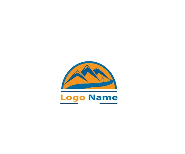 Logo Vecteur Route Montagne — Image vectorielle