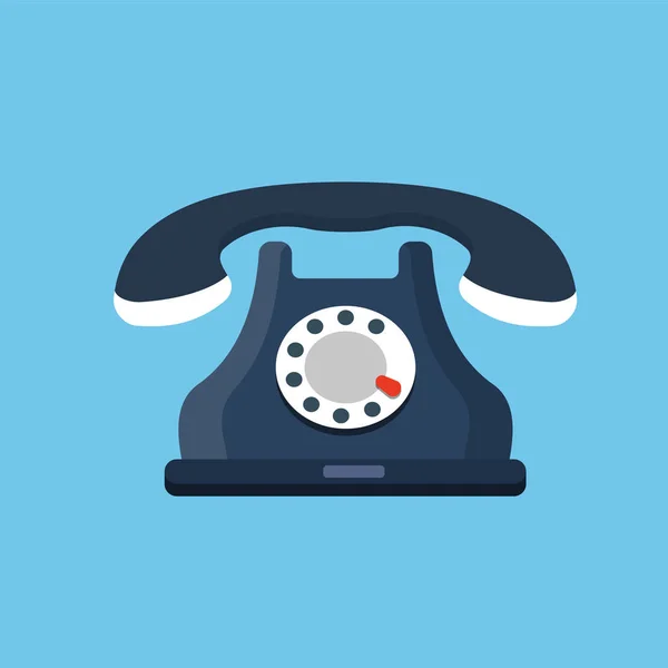 Vintage Rotációs Telefon Ikonra — Stock Vector