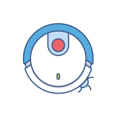 Vakum robot süpürge satırı simgesi.