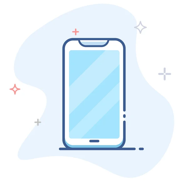 Иконка Мобильного Телефона Вектор Контура Символов Смартфона — стоковый вектор