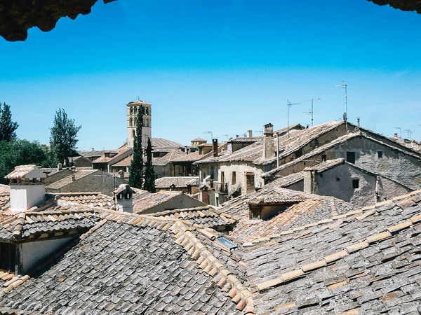Veduta Villaggio Tradizionale Pietra All Interno Della Spagna Paesaggio Tradizionale — Foto Stock