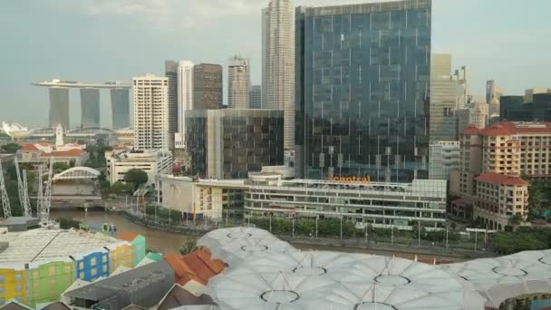 Singapore City Skyline Zeitraffer — Stockvideo