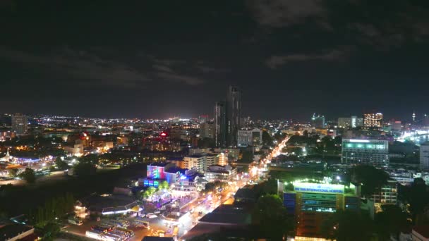 Tempo Lapso Cidade Pattaya Noite Tailândia — Vídeo de Stock