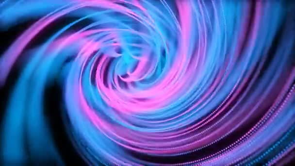 Stringhe Astratte Spirale Blu Rosa Particelle — Video Stock