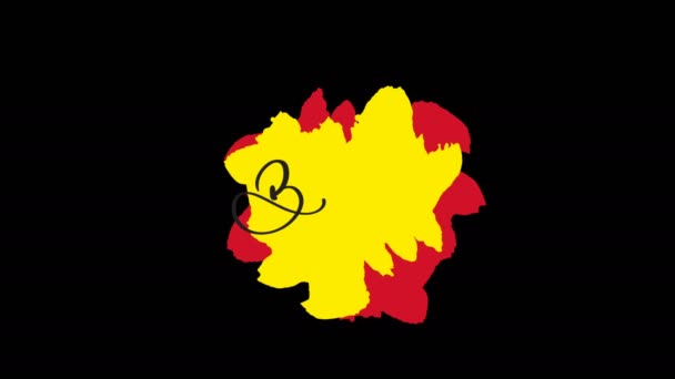 黑色星期五的动画 在黄色和红色的抽象背景上用黑体字书写 — 图库视频影像