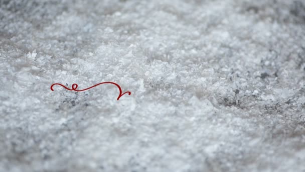 Animación Noel Escrita Estilo Vintage Sobre Fondo Nieve — Vídeos de Stock