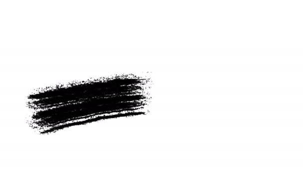 Картина Черная Кисть Гранж Фон Заголовков Другого Текста Альфа Канал — стоковое видео