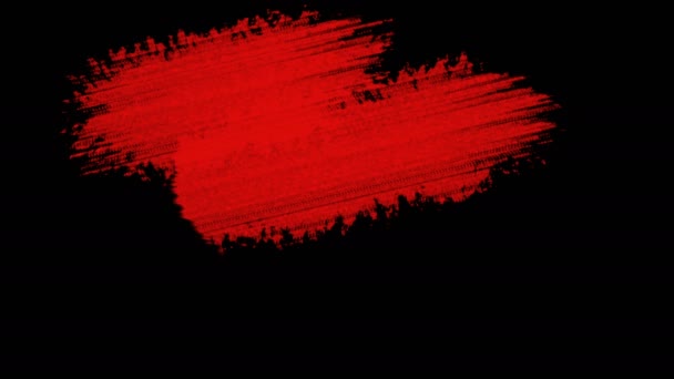 Ζωγραφική Red Brush Grunge Φόντο Για Τίτλους Άλλο Κείμενο Κανάλι — Αρχείο Βίντεο