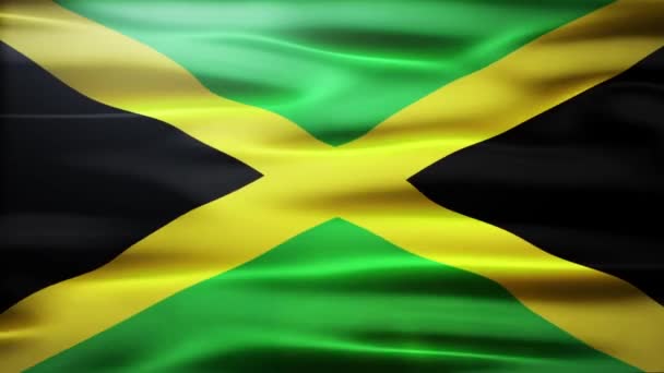 Bandeira Jamaica Fundo Movimento — Vídeo de Stock