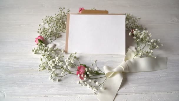 Letter Wreath Flowers — Stock Video