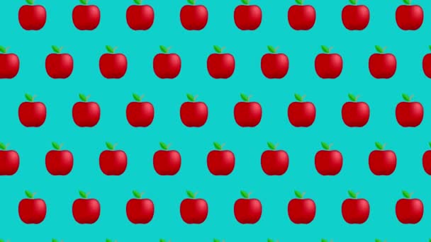 Animowany Klips Jabłek — Wideo stockowe