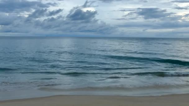 Άποψη Της Θάλασσας Και Του Ουρανού Στην Ταϊλάνδη Στην Παραλία — Αρχείο Βίντεο