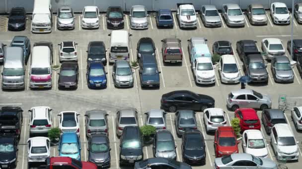 Autók Mozgása Parkolóban — Stock videók