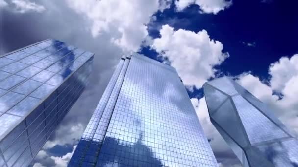 超高層ビルのビデオがタイムラプス — ストック動画