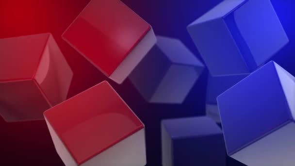 Abstract Looped Backgrounds Cubes Rotation — Stock Video