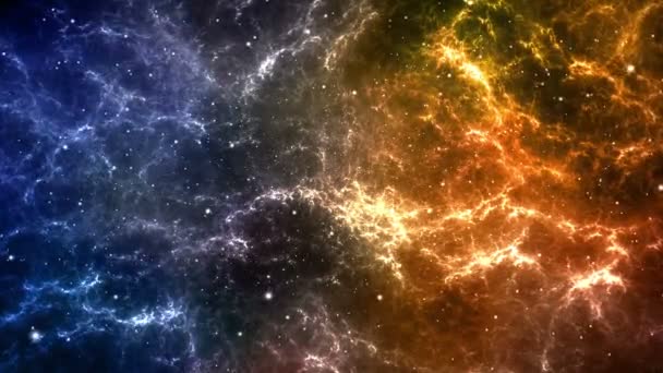 Abstracto Nebulosa Espacio Viaje Bucle Fondo — Vídeo de stock