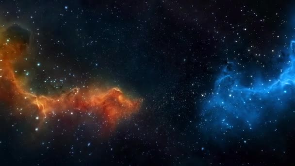 Resumen Nebulosas Vuelo Espacial — Vídeo de stock