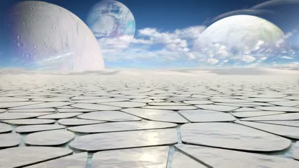异形行星冰冻景观 — 图库视频影像