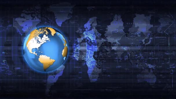 Globe Abstraktním Pozadí Země — Stock video