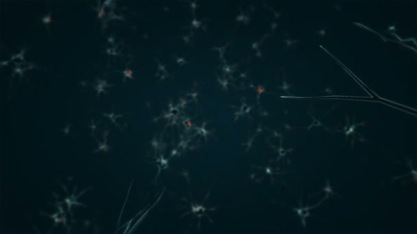 Βίντεο Ιατρικά Κινούμενα Σχέδια Νευρώνων — Αρχείο Βίντεο