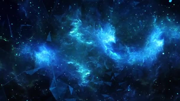 Plexo Espacio Nebulosas Fondos — Vídeo de stock