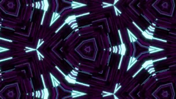 Kaléidoscope Violet Fond Abstrait — Video