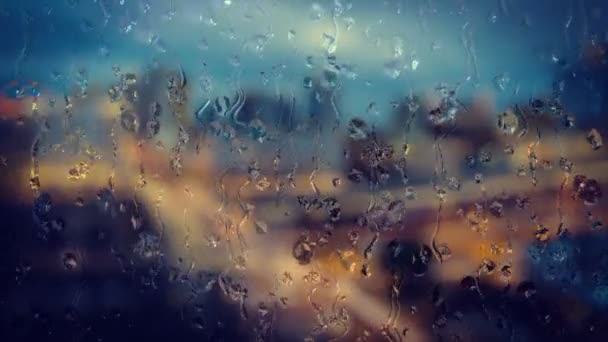 Βροχή Στο Βρόχο Του Παραθύρου — Αρχείο Βίντεο