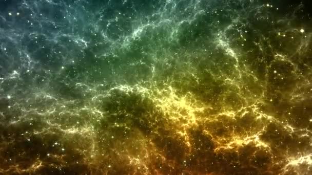 Espaço Abstrato Nebulosa Fractal — Vídeo de Stock