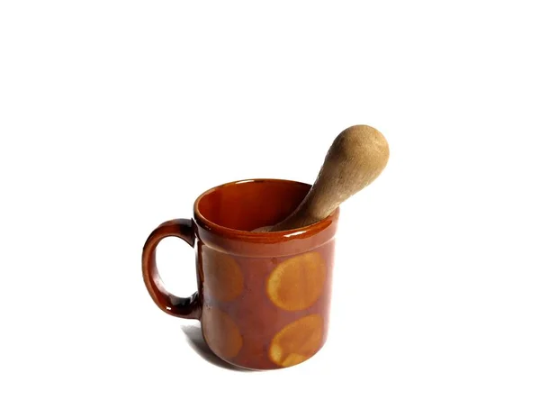 Tasse für handgemachten Kaffee vorhanden. kolumbianischer Stil — Stockfoto