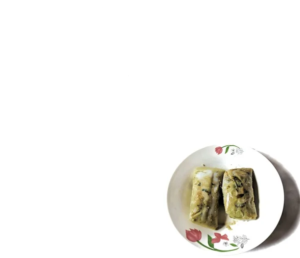 Chipilin Tamales Fundo Branco Comida Típica Guatemala — Fotografia de Stock