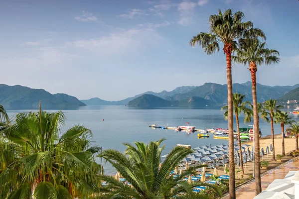 Sahil ve Marmaris Körfezi, Türkiye.