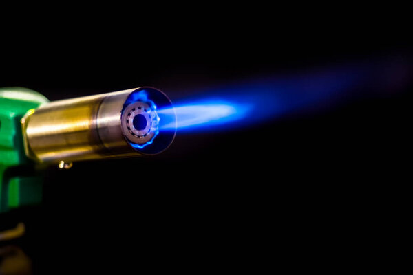 The nozzle of the gas burner.