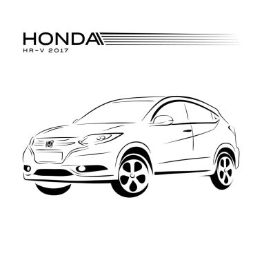 Honda araba modeli vektör olarak