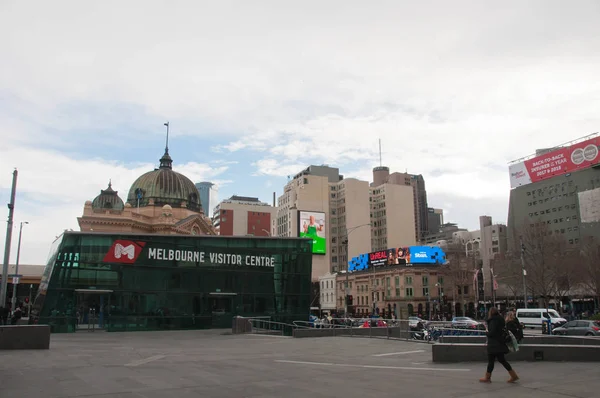 Melbourne Australië Juli 2018 Situeert Melbourne Visitor Centre Federation Square — Stockfoto