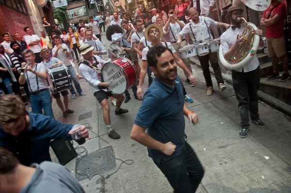 Hong Kong Hong Kong Sar Novembro 2018 Músicos Franceses Locais — Fotografia de Stock