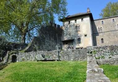 Locarno (İsviçre). Nisan 2017. Visconti Kalesi.