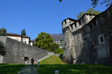 Locarno (İsviçre). Nisan 2017. Visconti Kalesi.