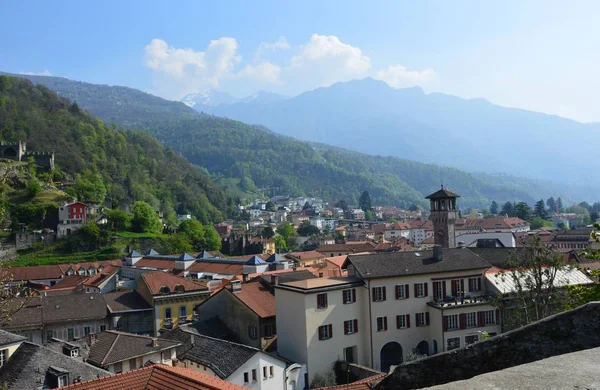 Bellinzona Suiza Abril 2017 Panorama Ciudad — Foto de Stock