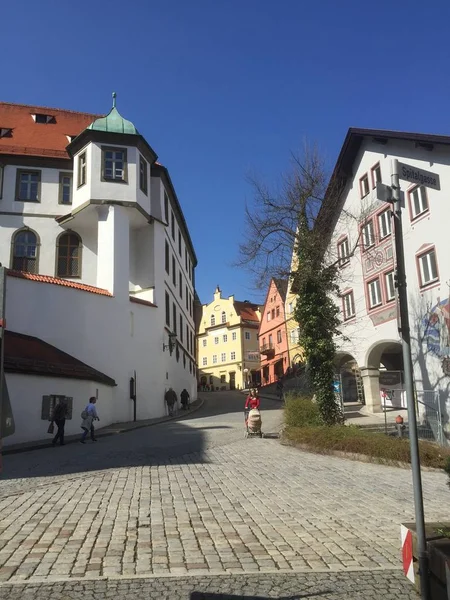 Füssen April 2017 Der Alte Teil Der Stadt Gelegen Den — Stockfoto