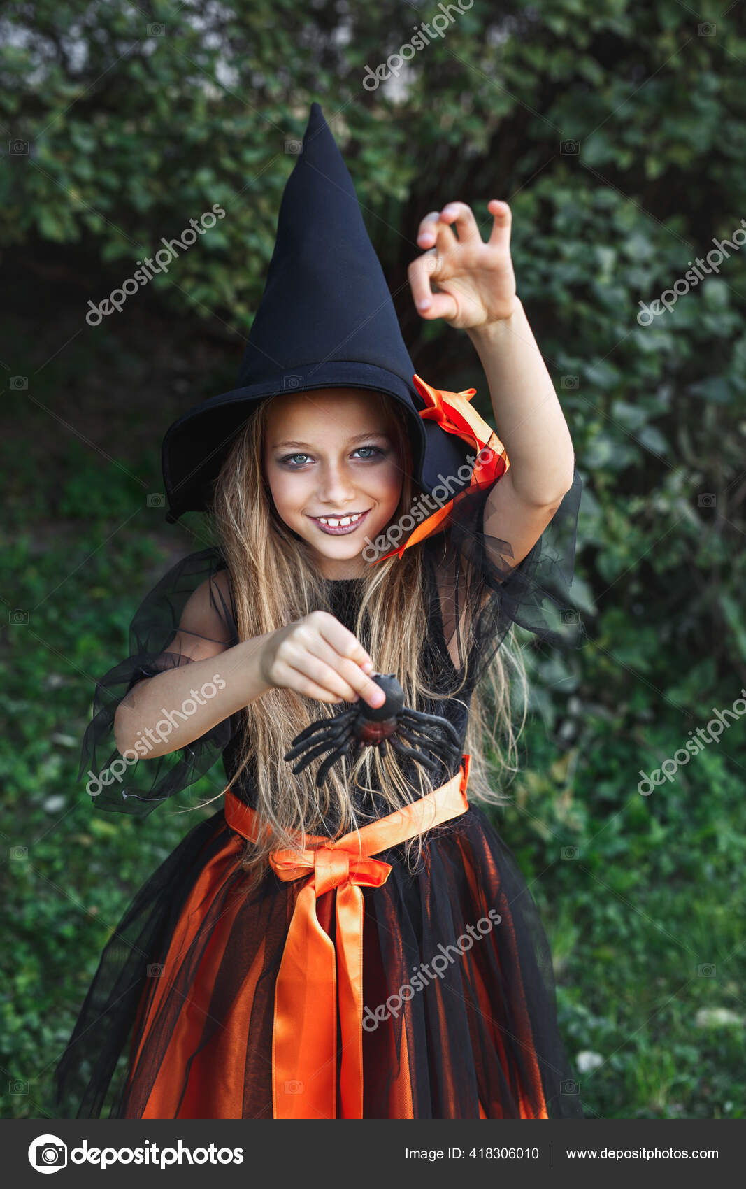 Halloween Spider Witch Costume For Girls