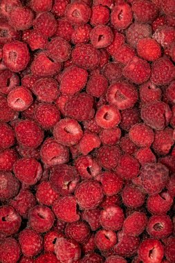 Bir sürü ahududu. Geçmişi. yakın plan.