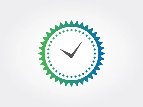 Reloj Engranaje Vector Icono — Vector de stock
