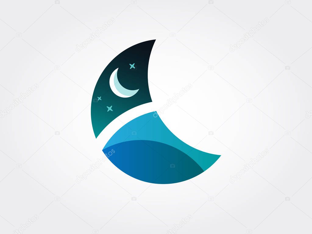 Crescent Moon Vector Icon