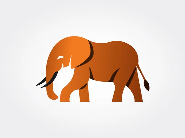 Goldene Elefantenvektorsymbole — Stockvektor