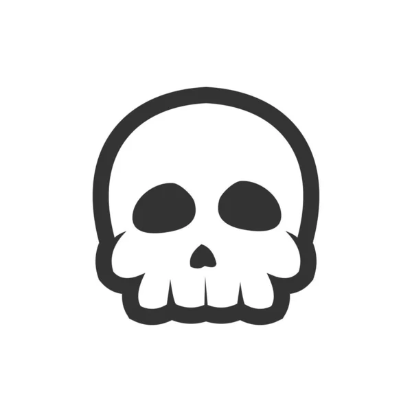 Simple Skull Logo Vector Illustration — Stock Vector