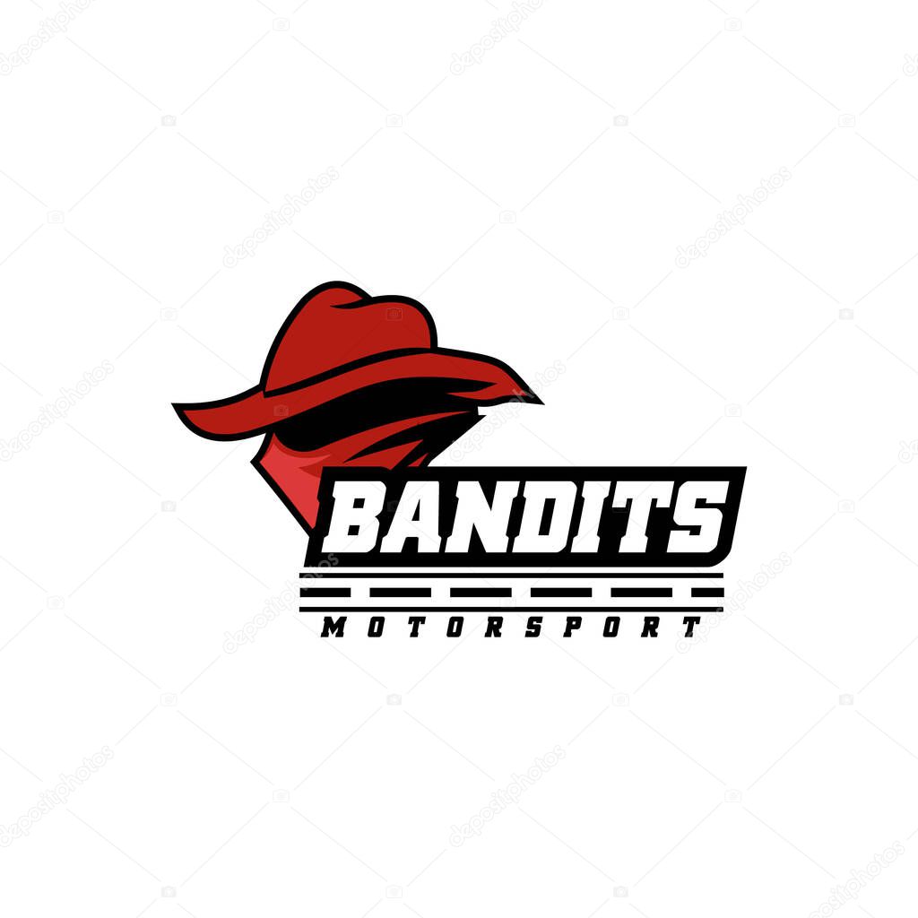 Bandit esport logo design illustration