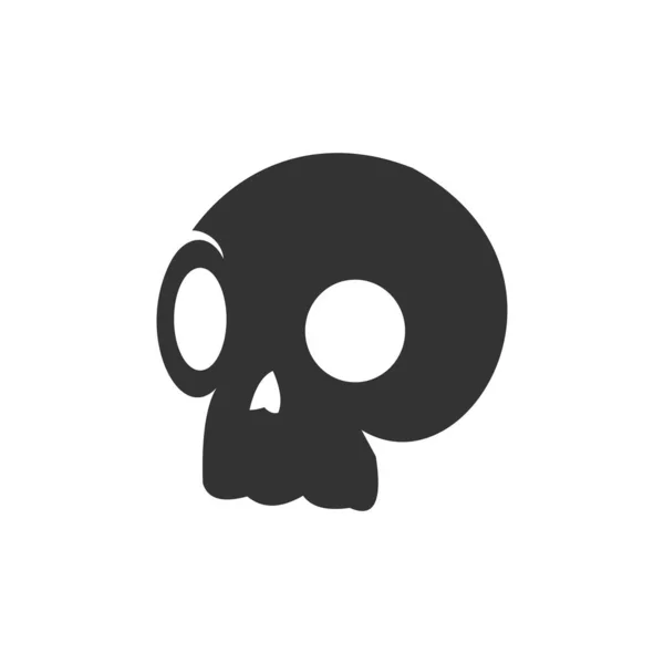 Logo Cráneo Simple Ilustración Vectorial — Vector de stock