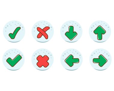 imza fotoğrafçılık simgesi seti, modern düz tasarım