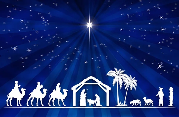 Christian Christmas Nativity Scene — Stock Vector © Krisdog #6579356