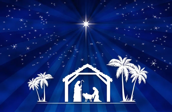 Christian Christmas Nativity Scene — Stock Vector © Krisdog #6579350